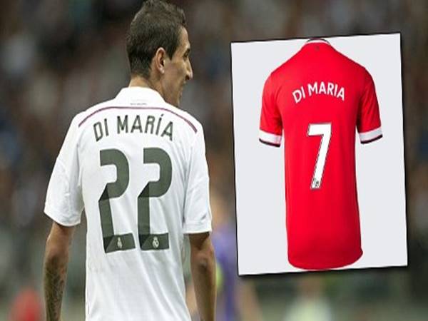 Số áo ở Di Maria tại Manchester United (2014 – 2015): Số 7